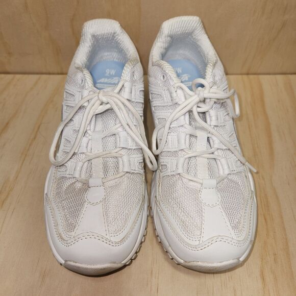 Avia White Leather Fabric Upper Sneaker Athletic Shoe Women 9 W Non-Marking - Picture 6 of 9